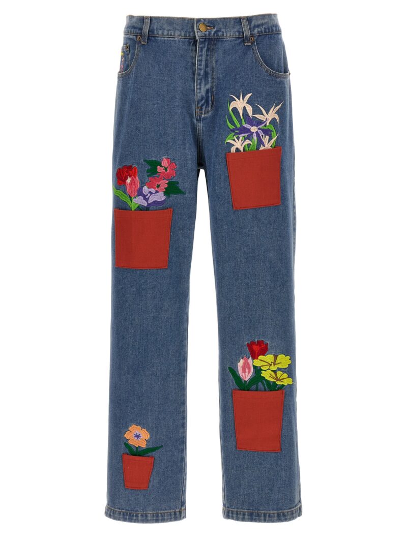 'Flower Pots' denim KIDSUPER Blue