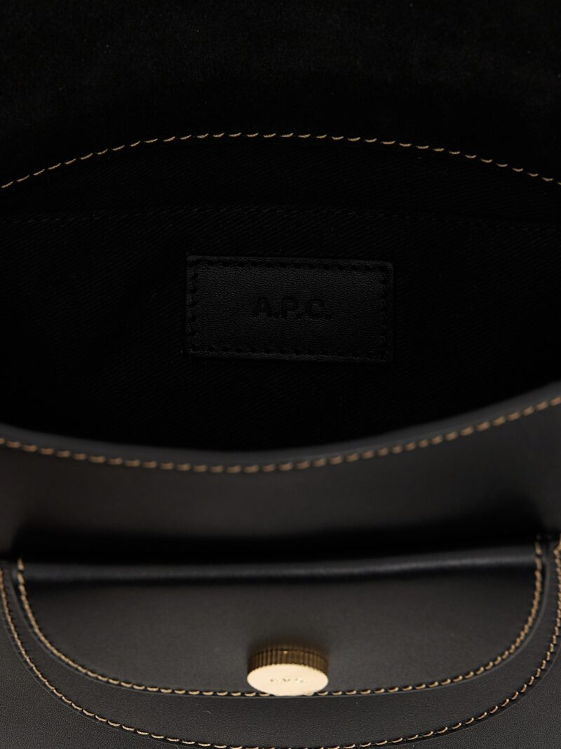 'Le Pocket small' handbag 100% cowhide leather A.P.C. Black