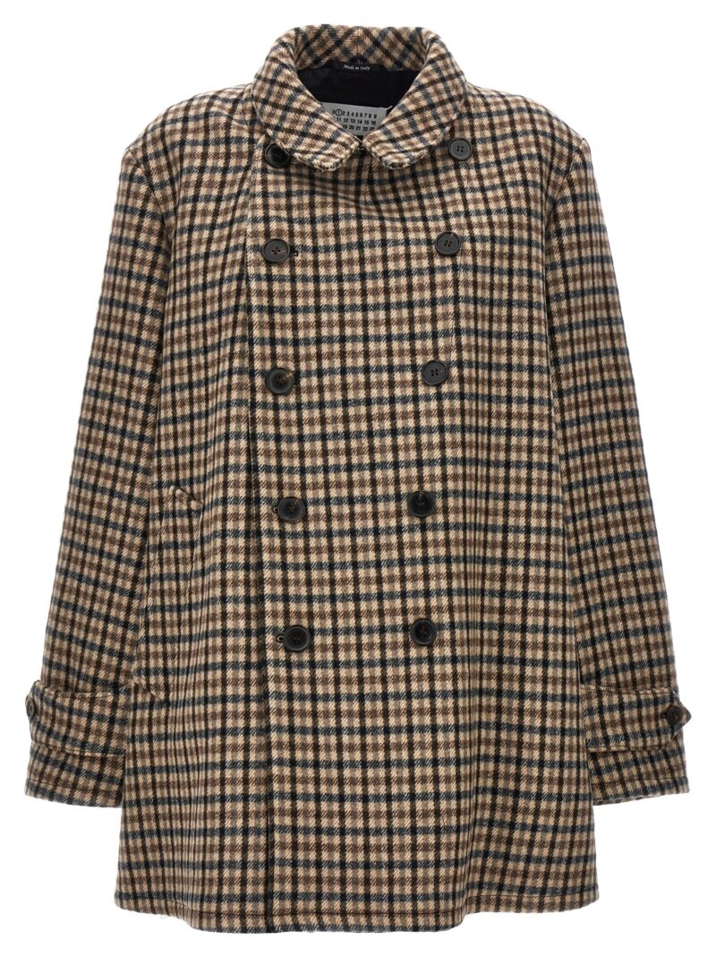 Double-breasted check coat S51AM0440S54287001F MAISON MARGIELA Multicolor