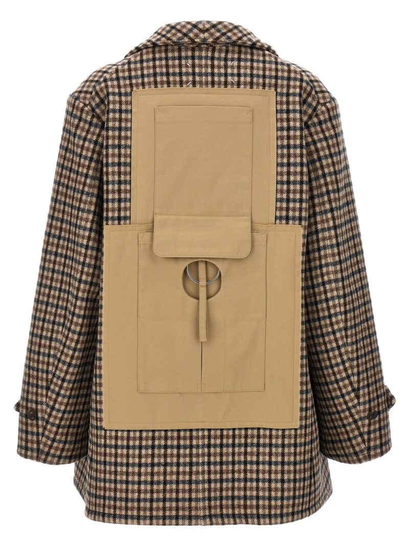 Double-breasted check coat Woman MAISON MARGIELA Multicolor