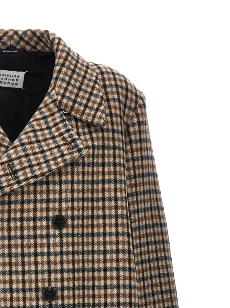 Double-breasted check coat 100% virgin wool MAISON MARGIELA Multicolor