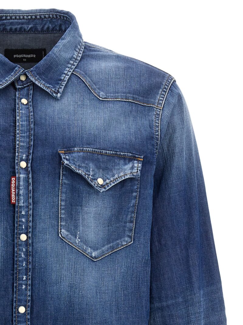 'Classic Western' shirt Man DSQUARED2 Blue