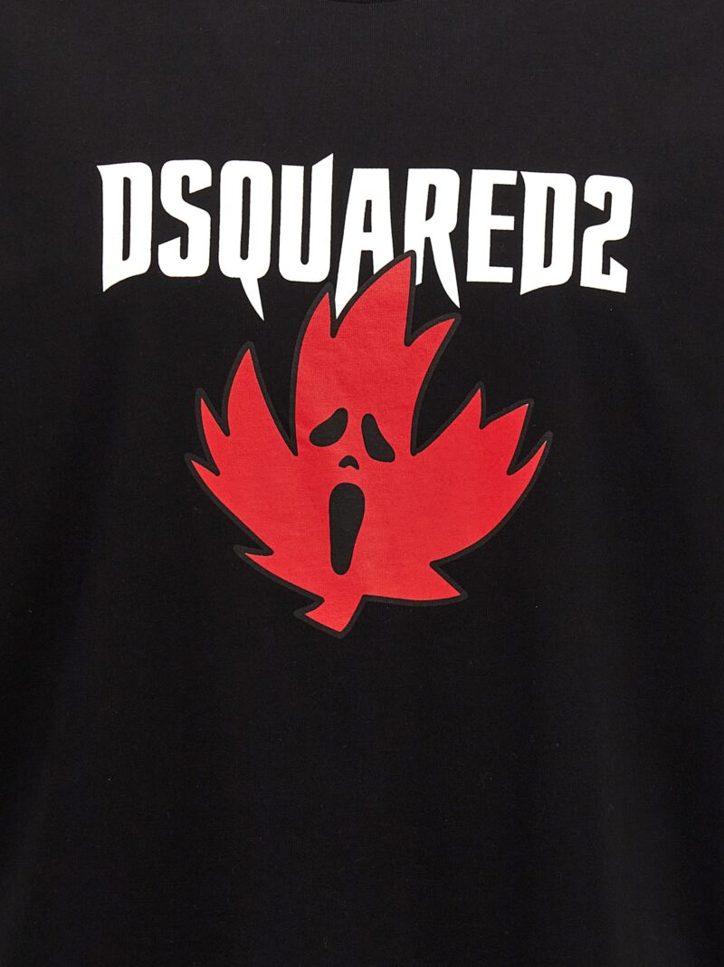 Logo print T-shirt 100% cotton DSQUARED2 Black