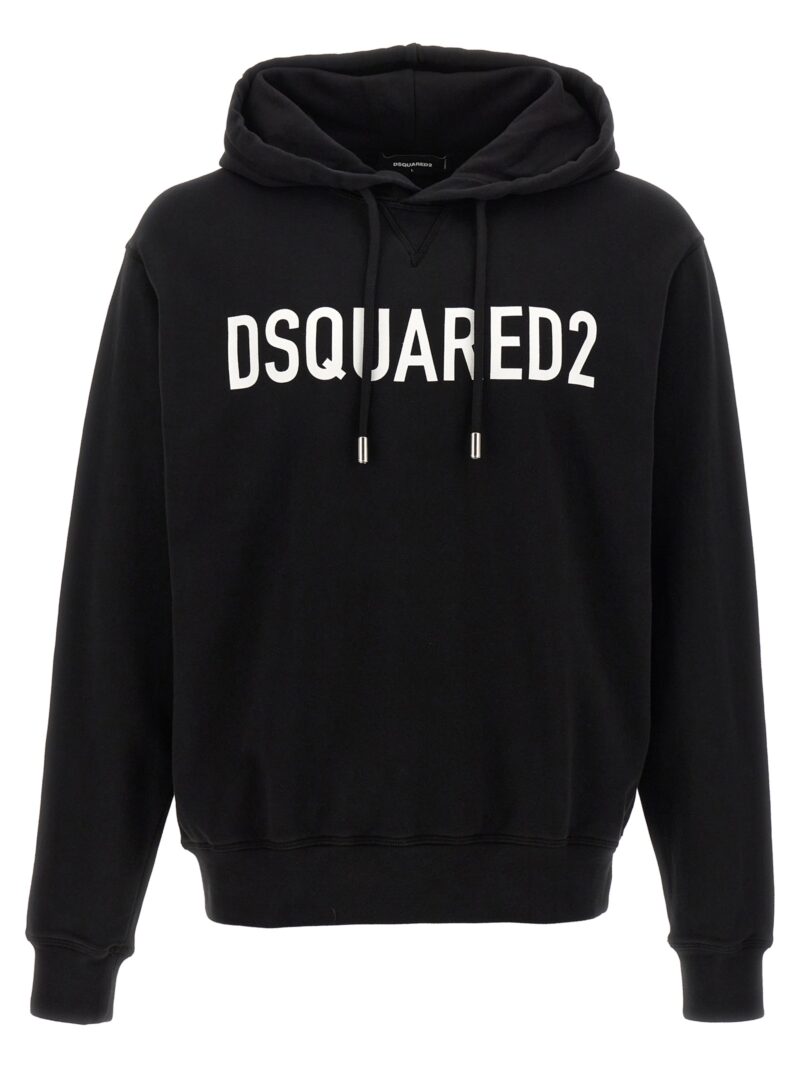 Logo print hoodie DSQUARED2 White/Black