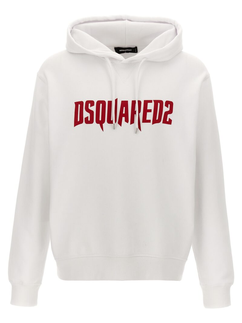 Logo print hoodie DSQUARED2 White