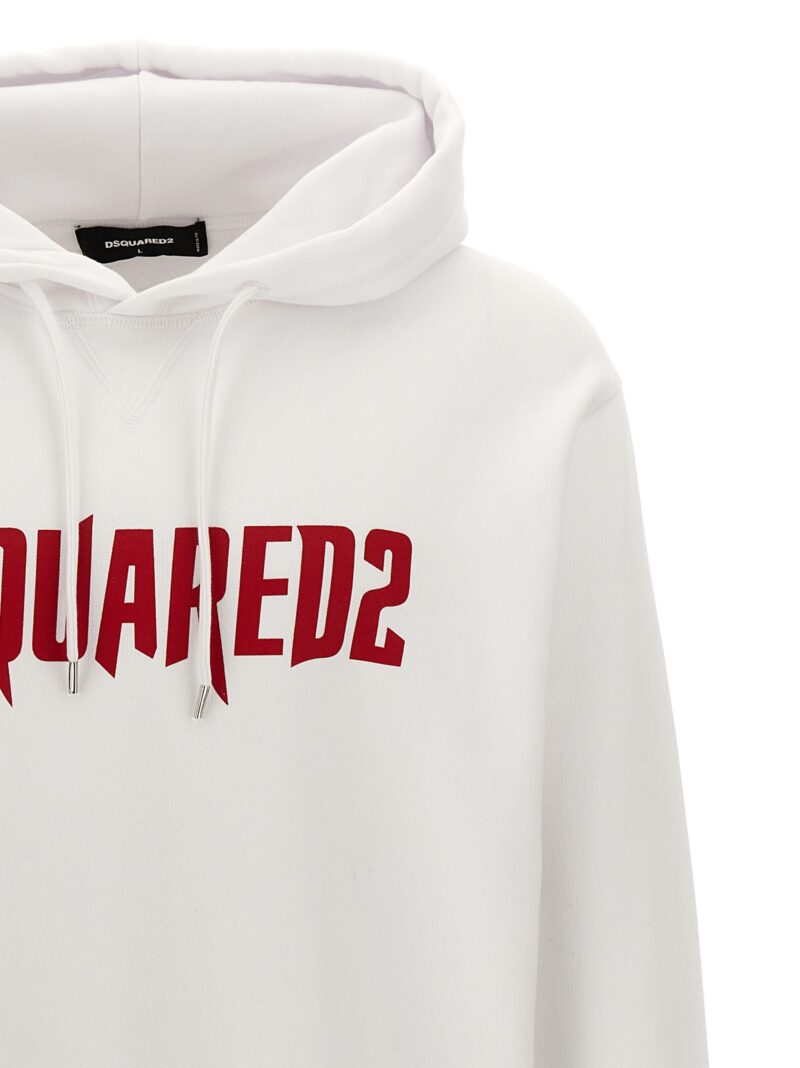 Logo print hoodie Man DSQUARED2 White