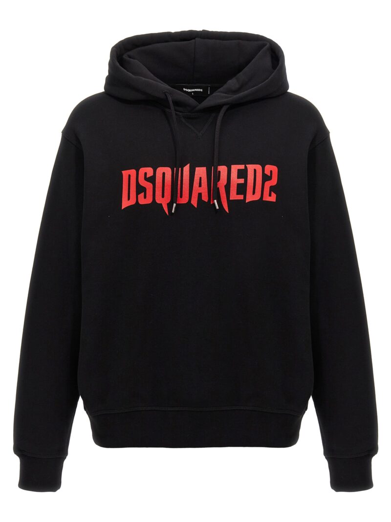 Logo print hoodie DSQUARED2 Black