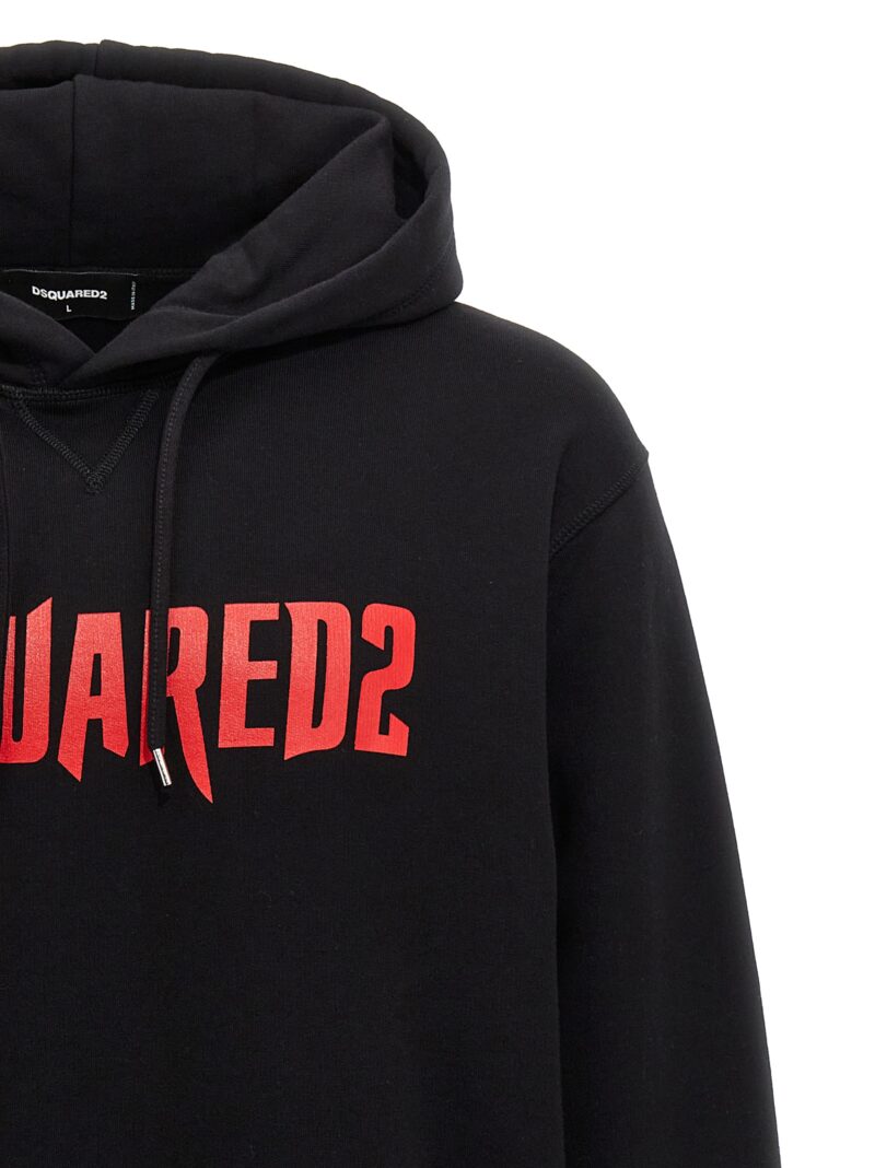 Logo print hoodie Man DSQUARED2 Black