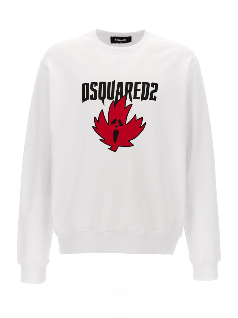 Logo print sweatshirt DSQUARED2 White