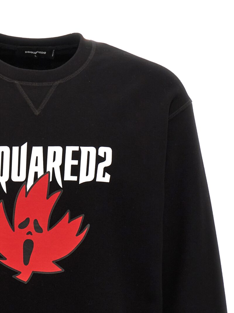 Logo print sweatshirt Man DSQUARED2 Black