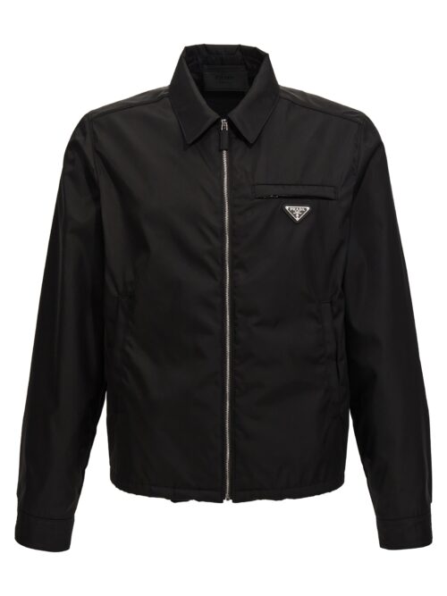 Re-Nylon logo jacket PRADA Black