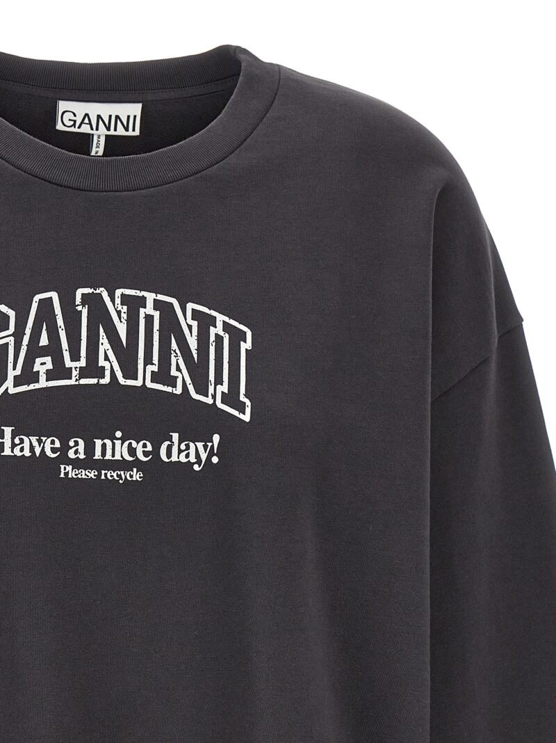 Print sweatshirt Woman GANNI Gray