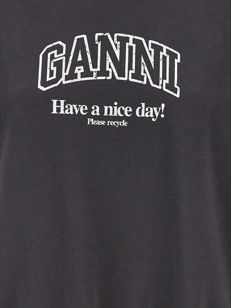 Print sweatshirt 100% cotton GANNI Gray