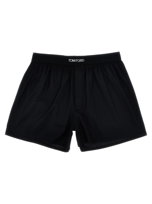 Logo elastic boxer shorts TOM FORD Black