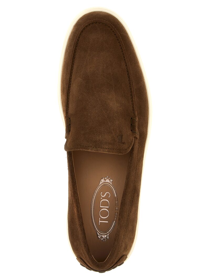 'Ibrido Estivo' loafers 100% suede leather TOD'S Brown