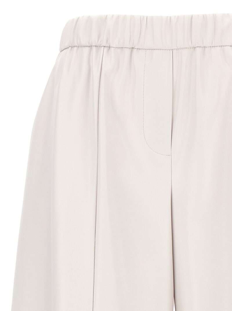 Faux leather trousers Woman NUDE White