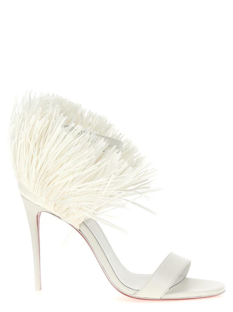 'Loubigirl Raffia' sandals CHRISTIAN LOUBOUTIN White