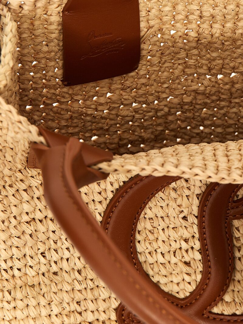 'By My Side' handbag 80% raffia 20% calf leather CHRISTIAN LOUBOUTIN Brown