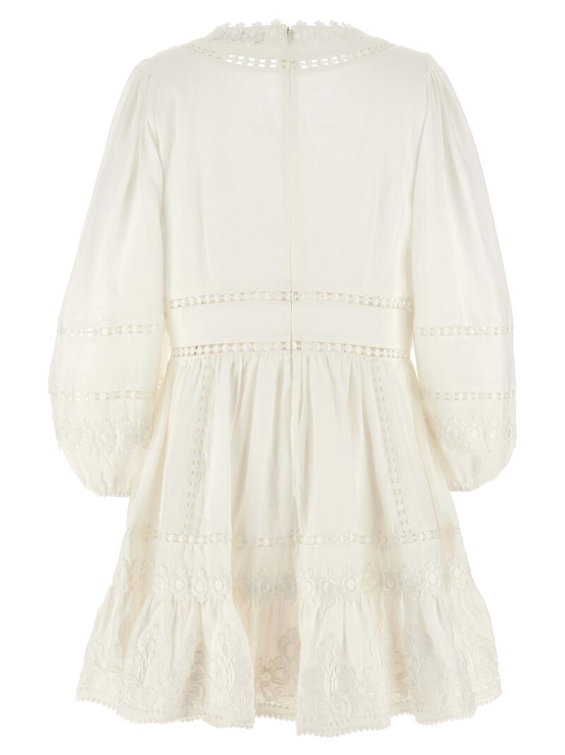 'Pop Trimmed Mini' dress 1302DSS244IVO ZIMMERMANN White