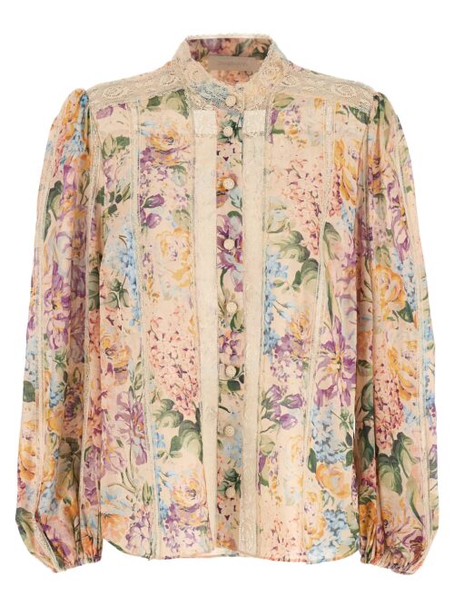 'Halliday Lace Trim' shirt ZIMMERMANN Multicolor