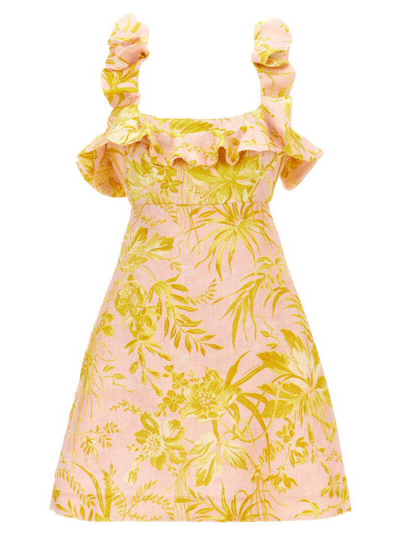 'Golden Ruffle' dress ZIMMERMANN Pink