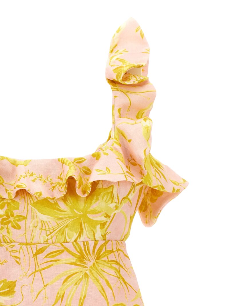 'Golden Ruffle' dress Woman ZIMMERMANN Pink