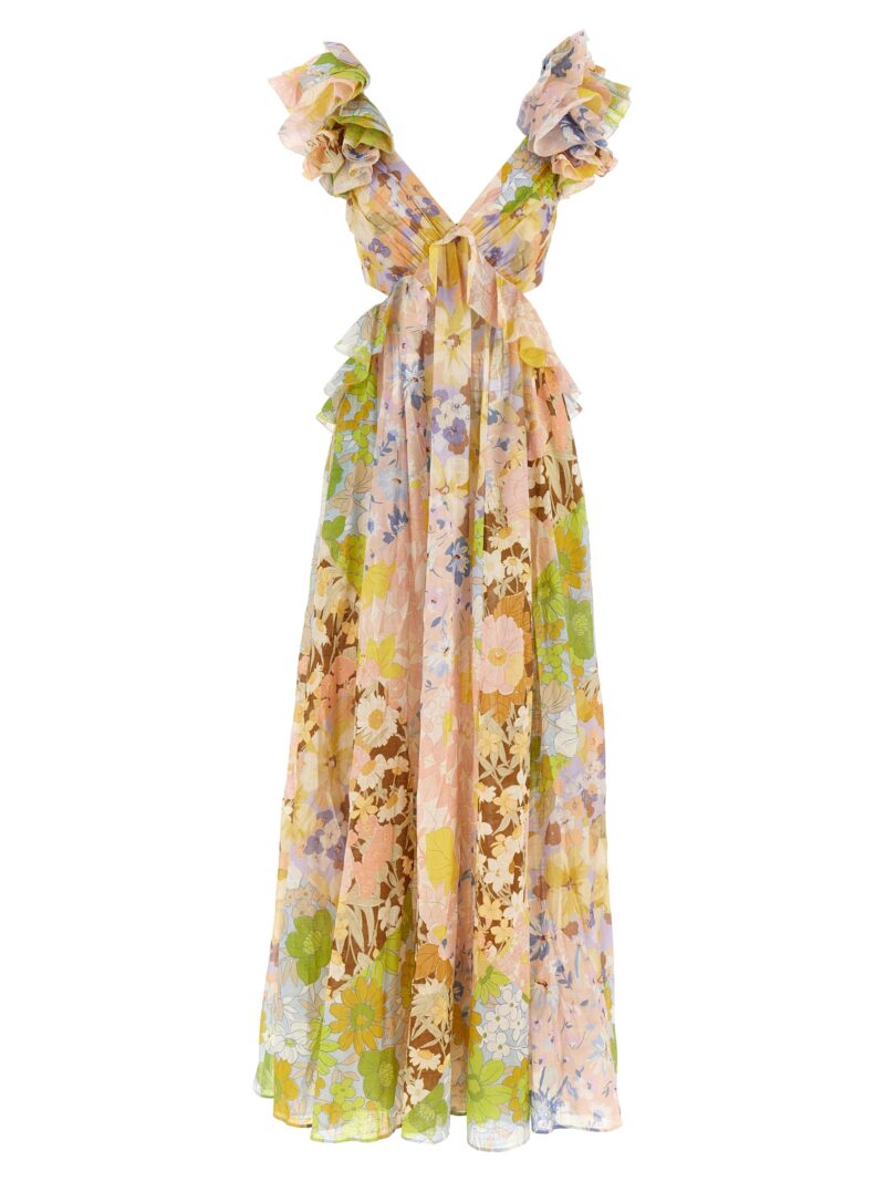 Ruffled shoulder dress ZIMMERMANN Multicolor