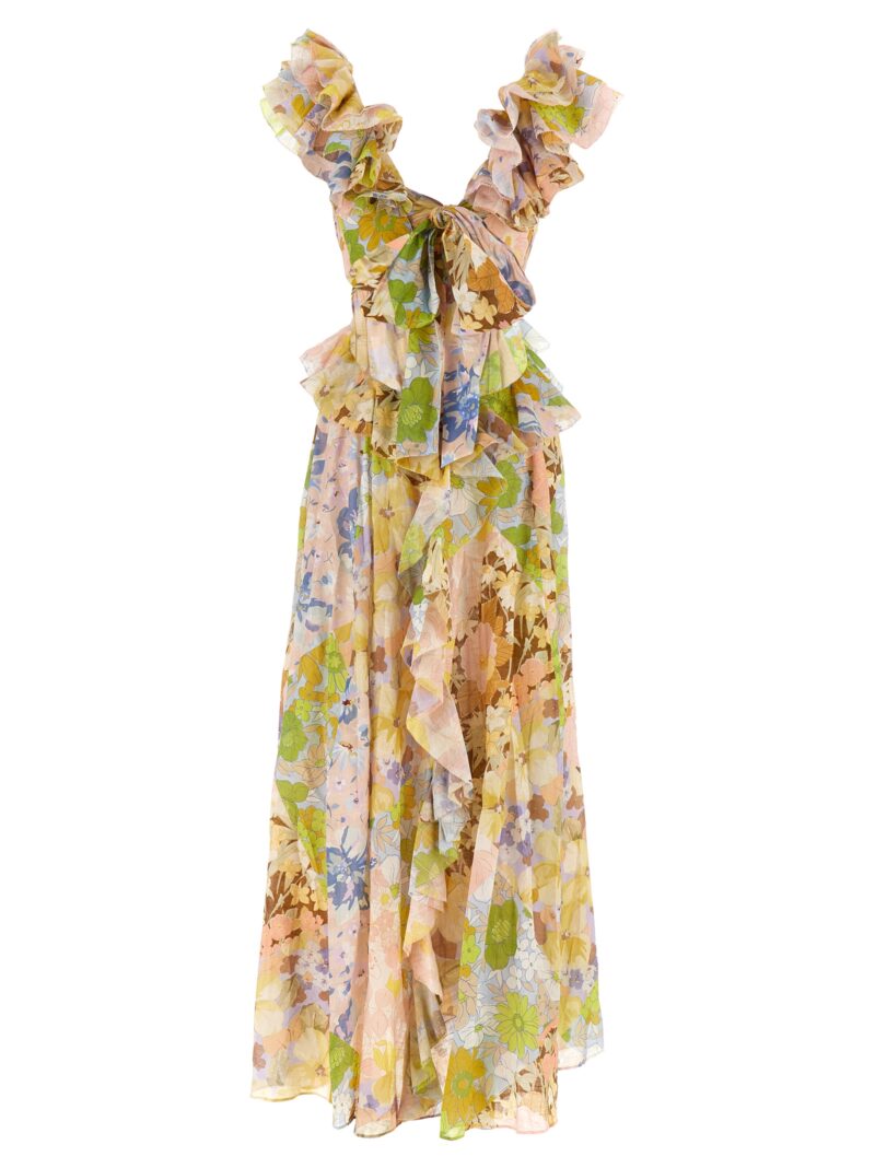 Ruffled shoulder dress 1447DSS244PTFO ZIMMERMANN Multicolor