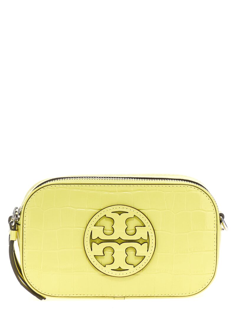 'Miller Croc Embossed Mini' crossbody bag TORY BURCH Yellow