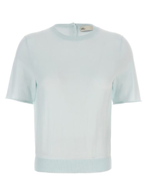 Short Sleeve Sweater TORY BURCH Light Blue