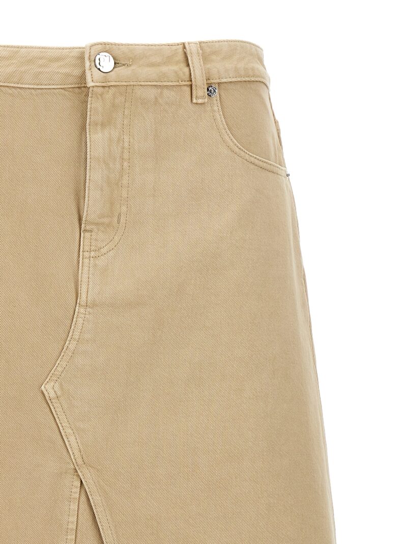 'Deconstructed Midi' skirt Woman TORY BURCH Beige