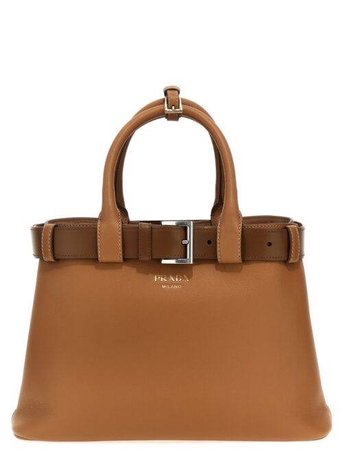 'Prada Buckle' medium handbag PRADA Brown