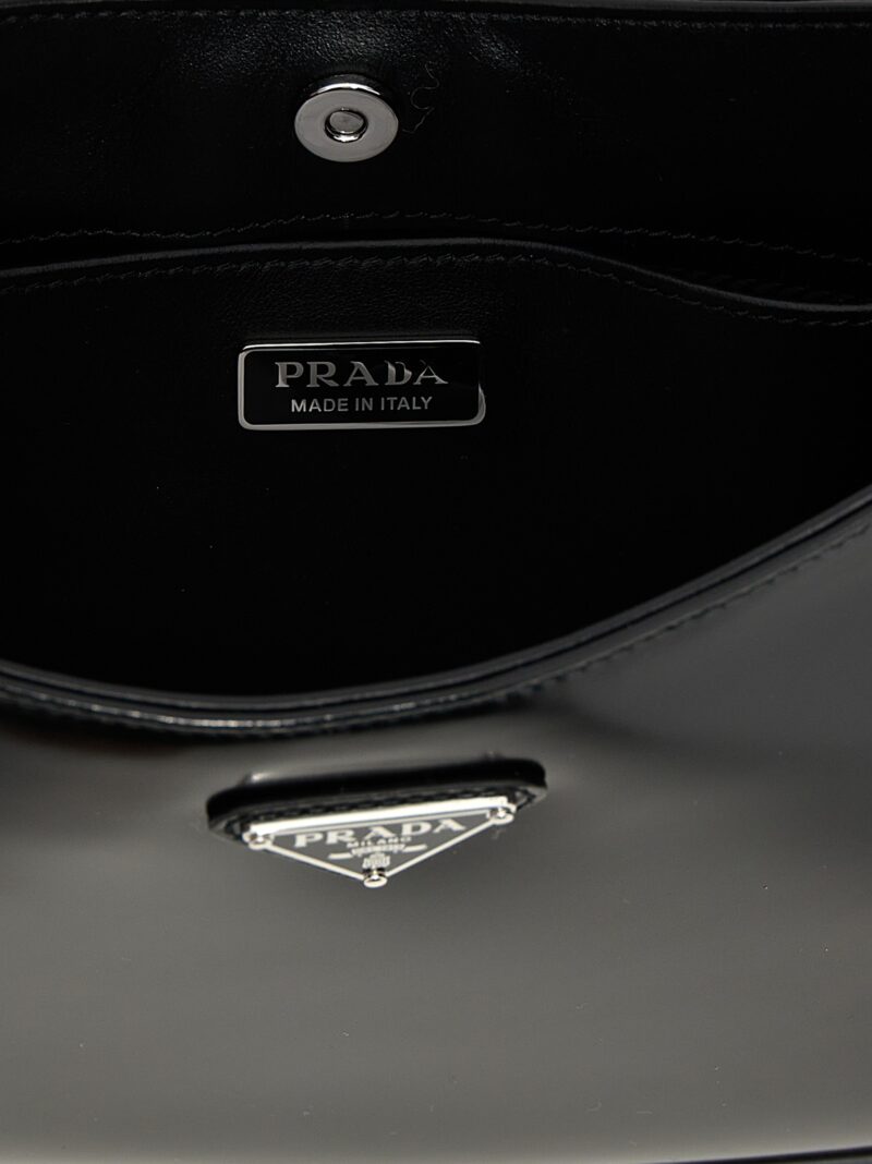 'Cleo' shoulder bag 100% calfskin leather (Bos Taurus) PRADA Black