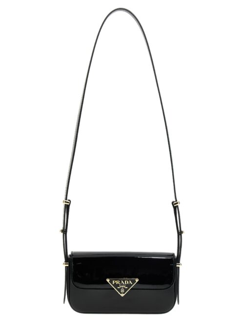 Leather shoulder bag PRADA Black