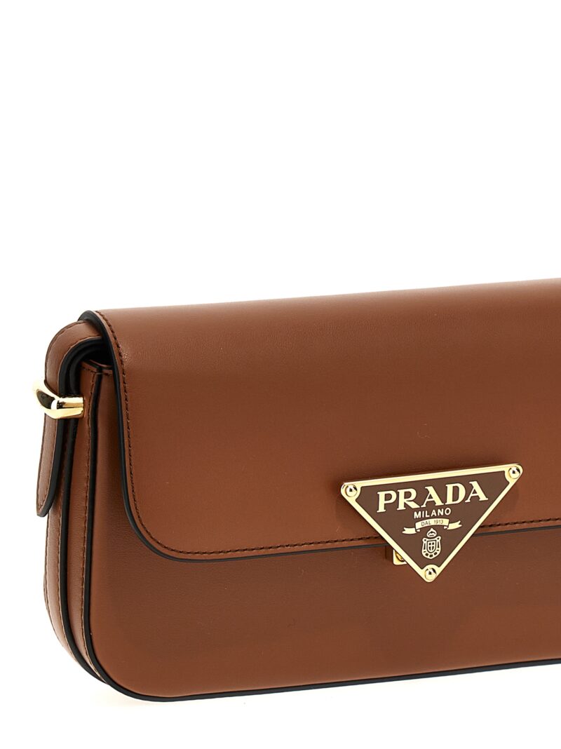 Leather shoulder bag Woman PRADA Brown