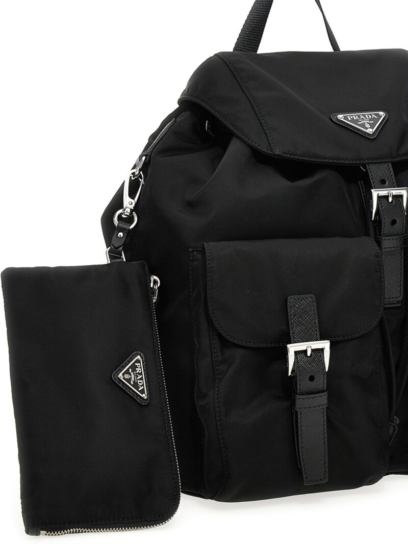 Re-Nylon medium backpack Woman PRADA Black