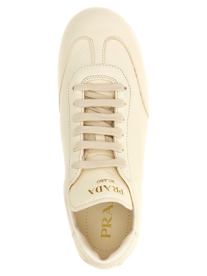 'Thin' sneakers 100% deer leather (cervus elaphus) PRADA White