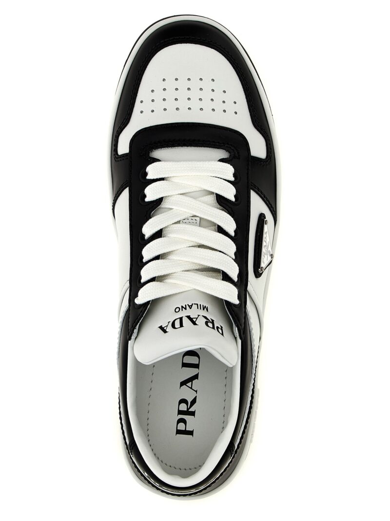 'Downtown' sneakers 100% calfskin leather (Bos Taurus) PRADA White/Black