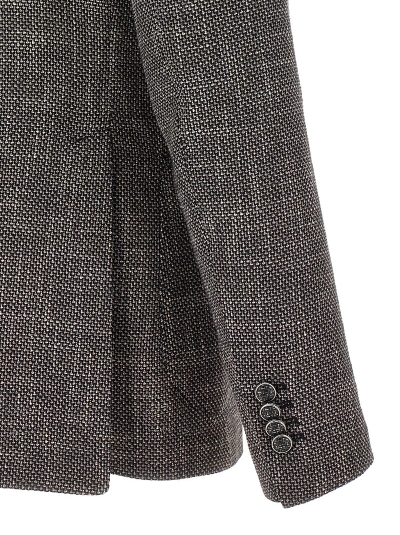 'Montecarlo' blazer 52% virgin wool 22% silk 13% cotton 13% polyamide TAGLIATORE Gray