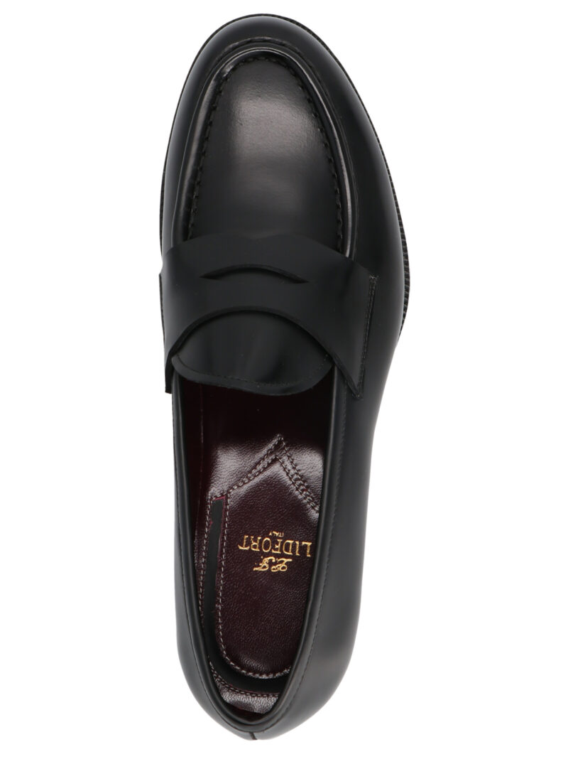 Leather loafers Man LIDFORT Black