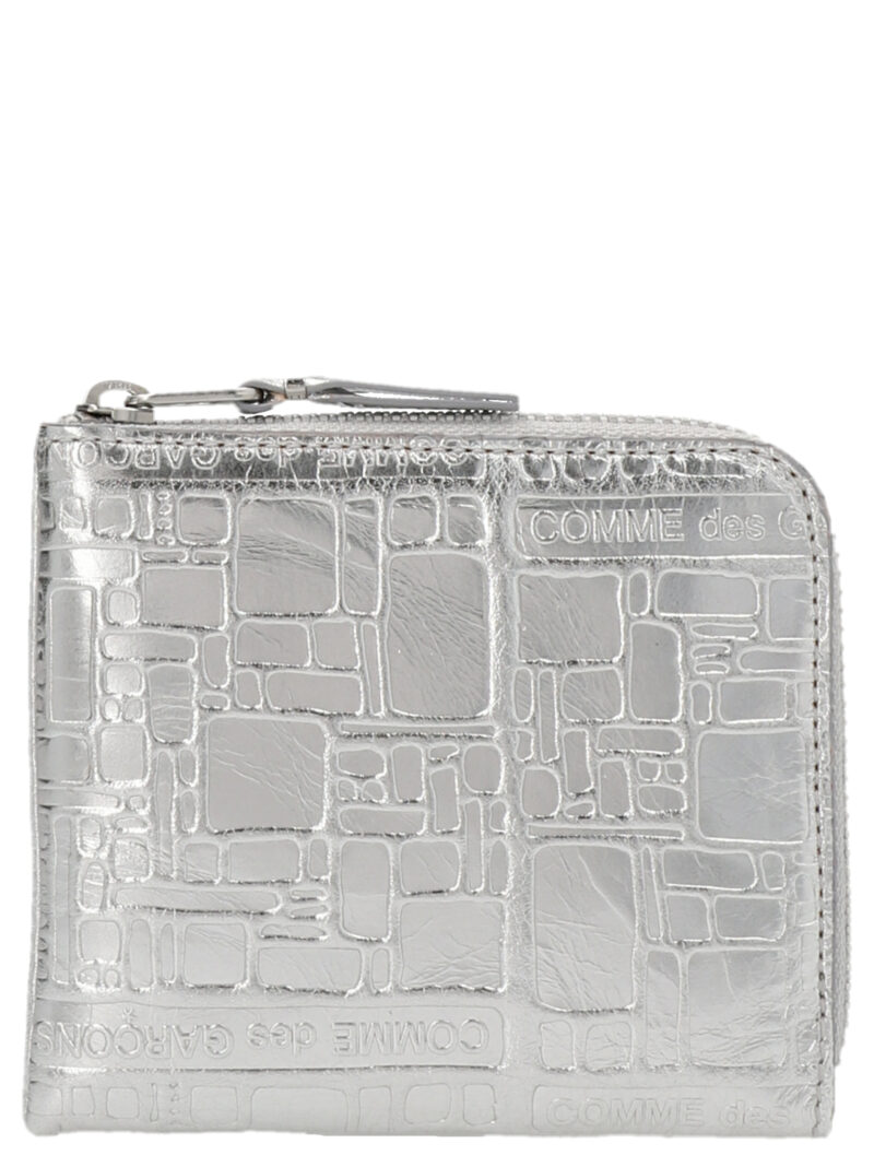 'Embossed Logotype' wallet COMME DES GARÇONS WALLET Silver