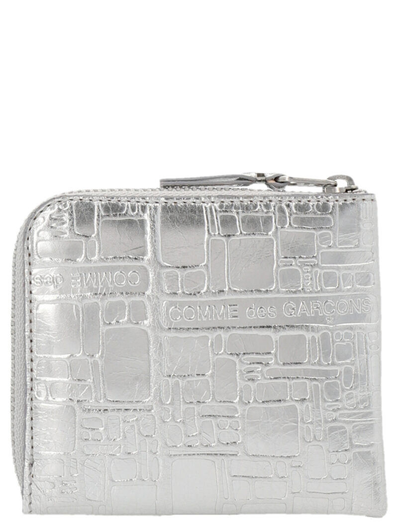 'Embossed Logotype' wallet SA3100EGSILVER COMME DES GARÇONS WALLET Silver