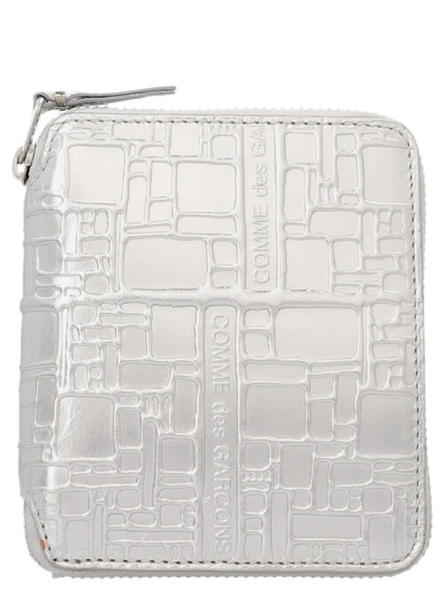 'Embossed Logotype' wallet COMME DES GARÇONS WALLET Silver