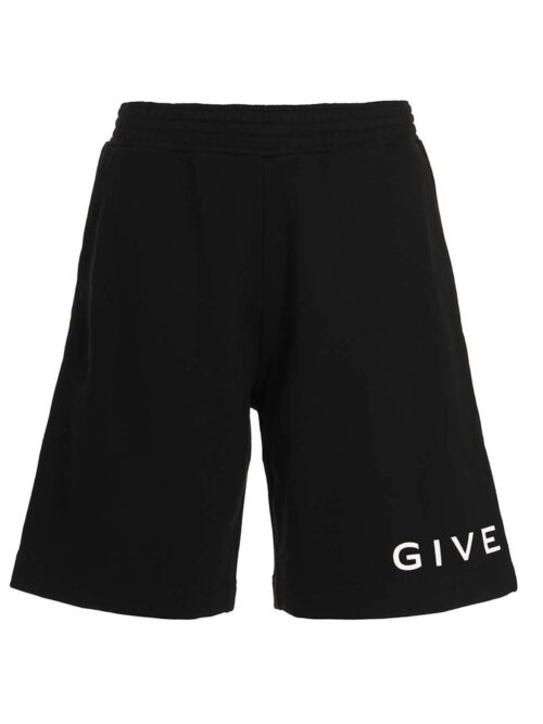 Logo print bermuda shorts GIVENCHY White/Black