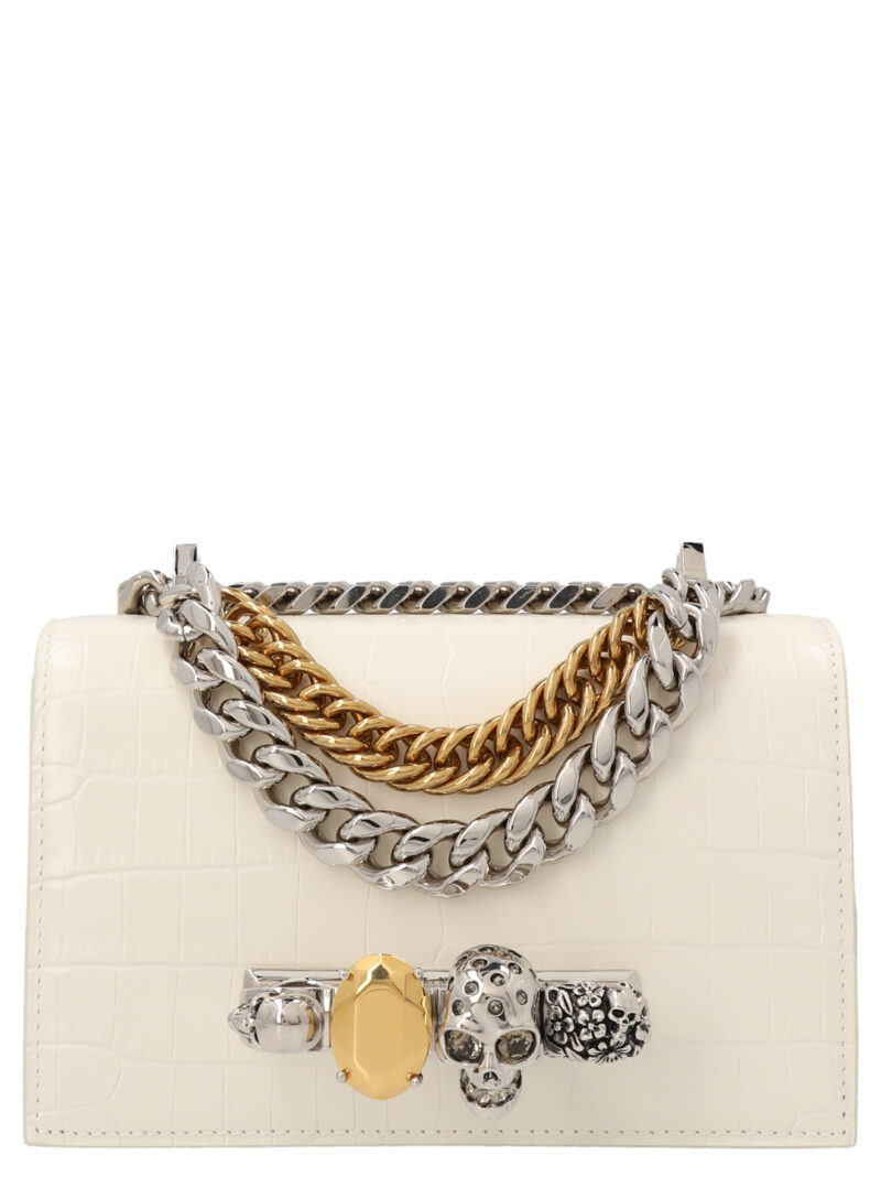 'JewelledSat'' mini crossbody bag ALEXANDER MCQUEEN White