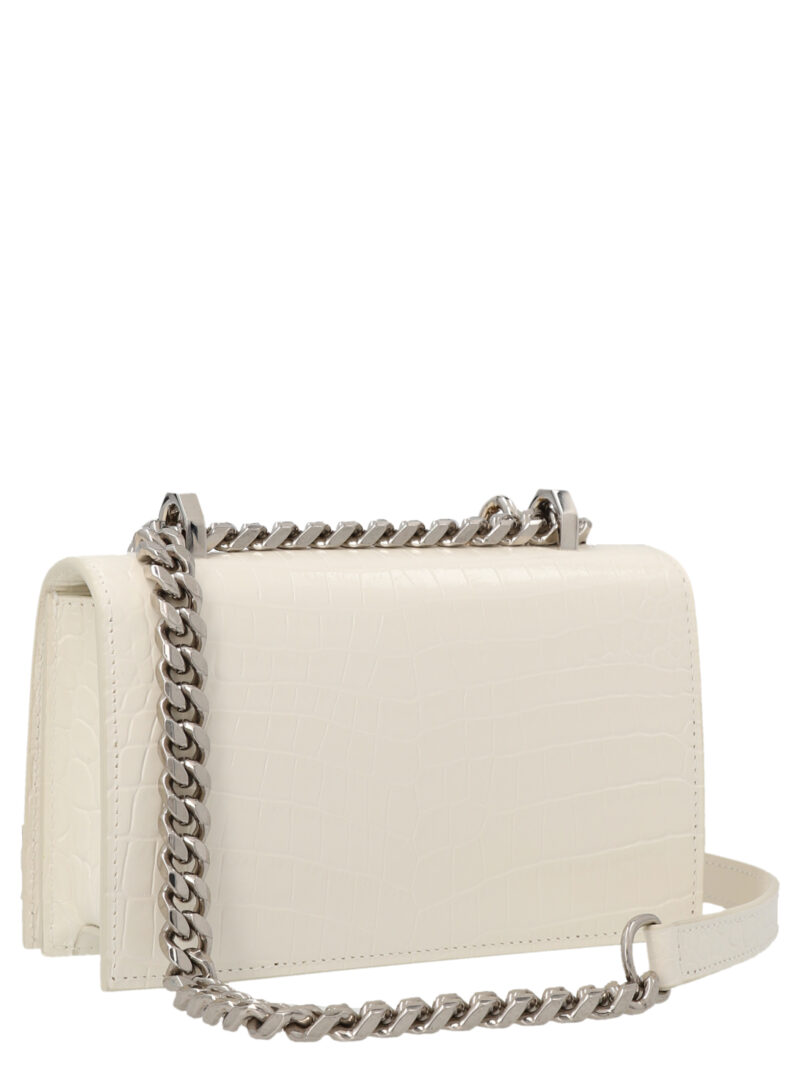 'JewelledSat'' mini crossbody bag 7327931HB029210 ALEXANDER MCQUEEN White