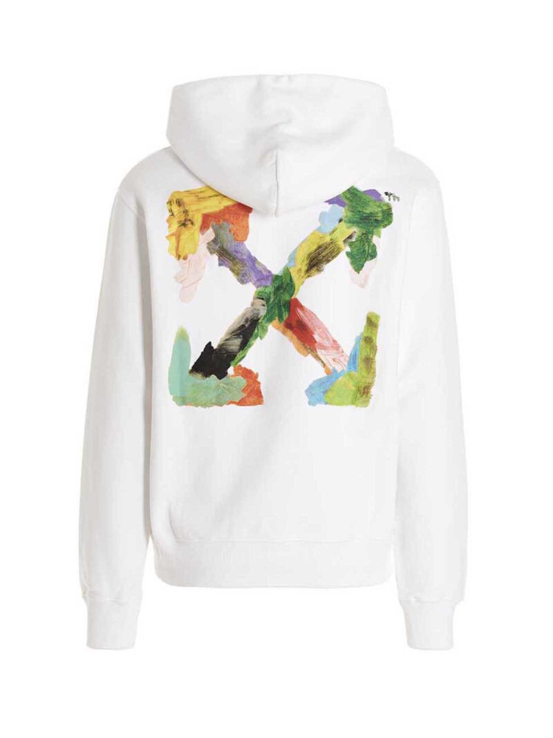 'Brush Arrow' hoodie OMBB097S23FLE00401840184 OFF-WHITE White