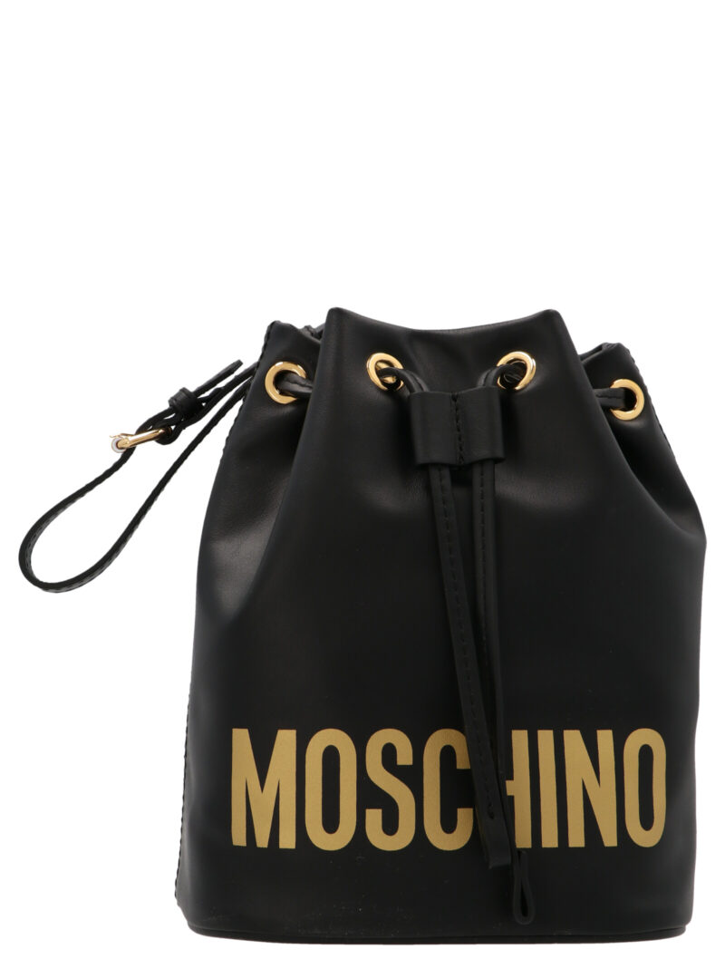 Logo bucket bag MOSCHINO Black