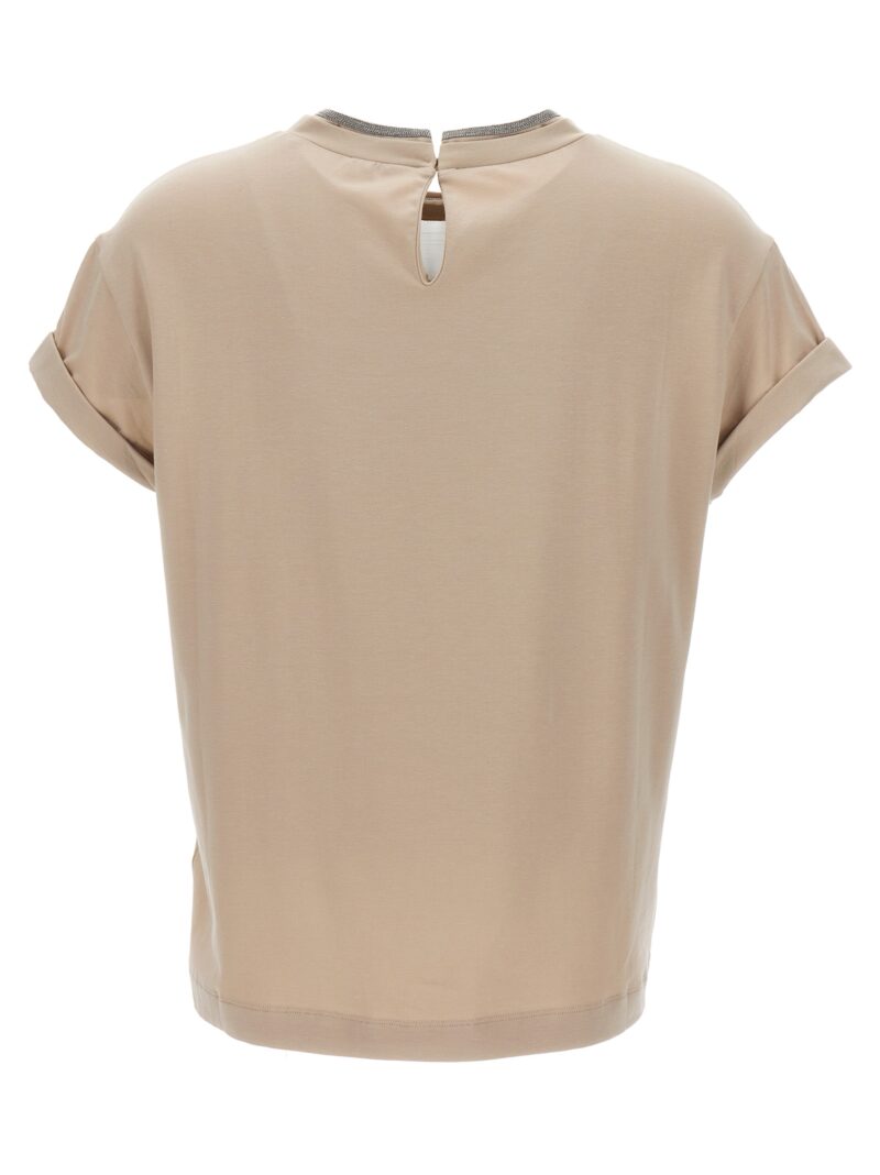 Monile T-shirt MPT18BD200C8539 BRUNELLO CUCINELLI Beige