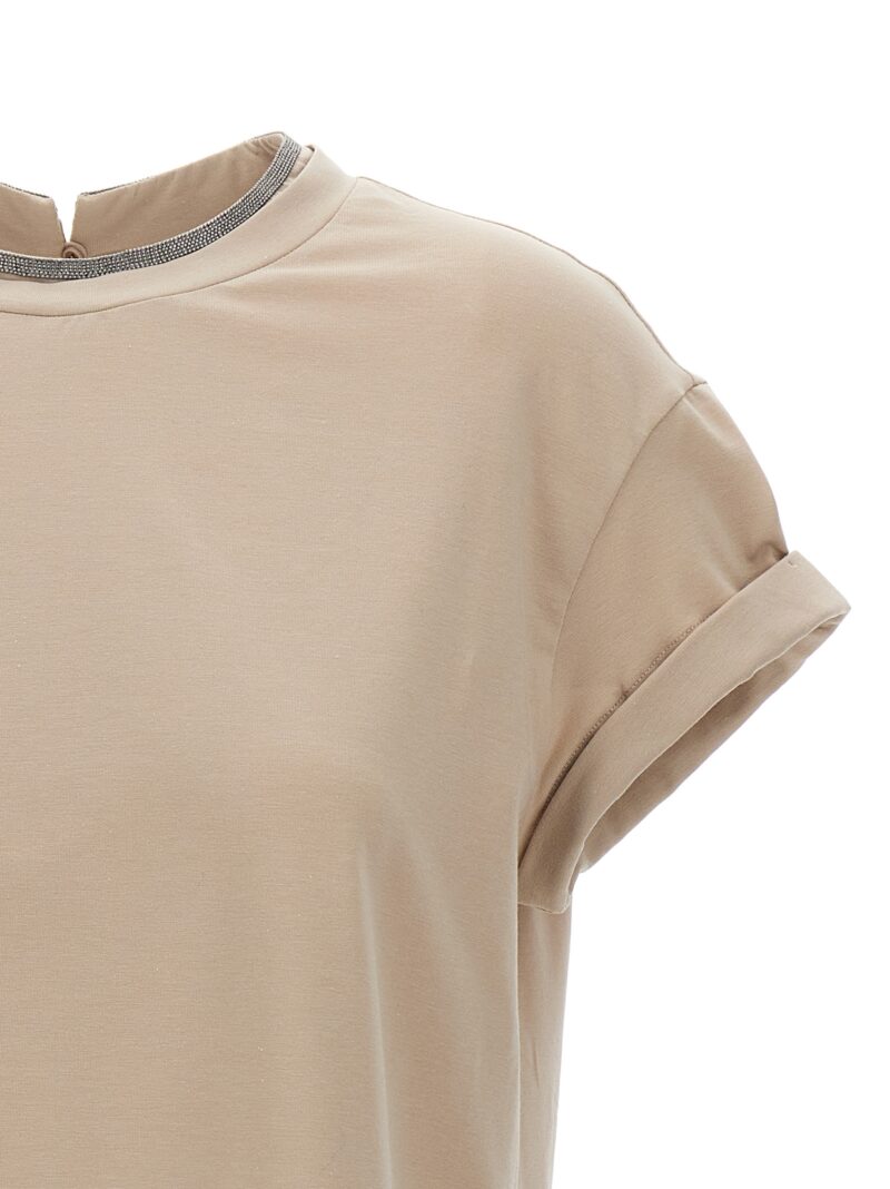 Monile T-shirt Woman BRUNELLO CUCINELLI Beige